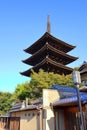 Traditional buildings near Kiyomizu-dera temple, a Buddhist Temple in Kiyomizu, Higashiyama Ward, Royalty Free Stock Photo