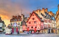 Traditional buildings in the Old Town of Dijon, France