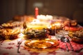 Traditional bulgarian christmas dinner dish family time space for text ad Royalty Free Stock Photo