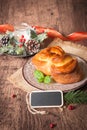 Traditional Bulgarian Christmas Pita Bread Royalty Free Stock Photo