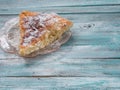 Traditional Bulgarian dish Banitsa on a wooden table Royalty Free Stock Photo