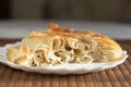 Traditional Bulgarian home-made banitsa Royalty Free Stock Photo