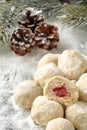 Traditional bulgarian homemade cookies with turkish delight filling, called Royalty Free Stock Photo