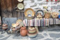 Traditional bulgarian pottery ceramics in souvenir shop Royalty Free Stock Photo