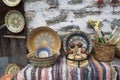 Traditional bulgarian pottery ceramics in souvenir shop Royalty Free Stock Photo