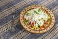 Traditional bulgarian Shopska salad Royalty Free Stock Photo