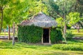 Traditional bungalow in the tropical jungle