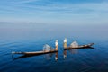 Traditional Burmese fisherman at Inle lake, Myanmar