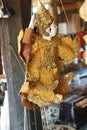 Traditional Burmese puppets hanging on display