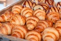 Traditional Buttery French Croissants in Paris Royalty Free Stock Photo
