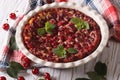Traditional cake Clafoutis cherry close-up. Horizontal Royalty Free Stock Photo