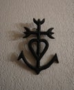 Traditional Camargue cross heart, anchor, bulls piques