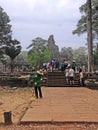 Traditional Cambodian street sweeper