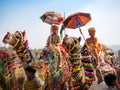 Traditional camel decoration competition at camel mela in Pushkar