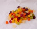 Traditional candy - colourful jelly Midget Gems. British corner shop favourite.