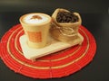 Traditional cappuccino.