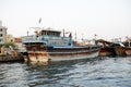 The traditional cargo ship in Dubai Creek