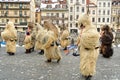 Traditional carnival on shrove Saturday with traditional figures