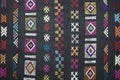 Traditional carpet pattern of Black Miao (Hmong) minority, Sapa, Vietnam.