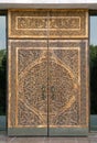 Traditional carved wooden door, Uzbekistan