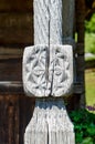 Traditional carved wooden pillar Royalty Free Stock Photo