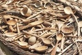 Traditional carved wooden spoons