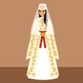 Traditional Caucasian bride.