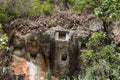 Traditional cave graves carved in the rock at Lemo. Tana Toraja, South Sulawesi, Indonesia Royalty Free Stock Photo