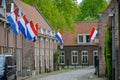 Traditional birthday celebration of King of the Netherlands Willem-Alexander, King's Day national holiday on April 27, Dutch flag Royalty Free Stock Photo