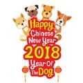 Happy Chinese New Year 2018 Texts With Dogs