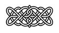 Traditional Celtic Knot Border Pattern, vector design Generative AI Royalty Free Stock Photo