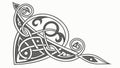 Traditional Celtic Knot Corner Border Vector Art, vector design Generative AI Royalty Free Stock Photo