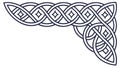 Traditional Celtic Knot Corner Design Element, Decorative, vector design Generative AI Royalty Free Stock Photo