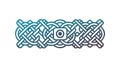 Traditional Celtic Knot Pattern Border, vector design Generative AI Royalty Free Stock Photo