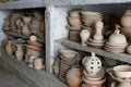 Traditional ceramic craft. Artisanal Moroccan pottery. Fes, Morocco. Africa Royalty Free Stock Photo