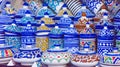 Traditional ceramic pottery Morocco bazaar Royalty Free Stock Photo