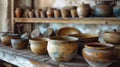 Traditional ceramic pottery shop. souvenir shop in north africa Royalty Free Stock Photo