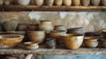 Traditional ceramic pottery shop. souvenir shop in north africa Royalty Free Stock Photo