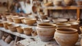 Traditional ceramic pottery shop. souvenir shop in north africa Royalty Free Stock Photo