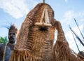 The traditional ceremony of ancestor worship. Asmat tribe.