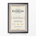 traditional certificate vertical with ornaments template with abstract shapes illustration