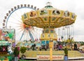 Traditional Chairoplane at Oktoberfest in Munich Royalty Free Stock Photo