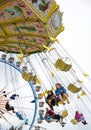 Traditional Chairoplane at Oktoberfest in Munich Royalty Free Stock Photo