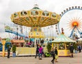 Traditional Chairoplane at Oktoberfest in Munich Royalty Free Stock Photo