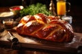 Traditional challah bread for jewish holidays