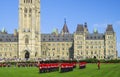Changing of the guard in the gardens of Parliament Hill, Ottawa, Canada Royalty Free Stock Photo