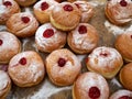 Traditional Chanukah Jewish Holiday Food Sufganiot Donuts