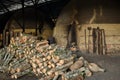 Traditional Charcoal factory, Sepetang, Malaysia Royalty Free Stock Photo