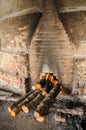 Traditional Charcoal factory, Sepetang, Malaysia Royalty Free Stock Photo