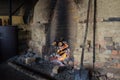 Traditional Charcoal factory, Sepetang, Malaysia Royalty Free Stock Photo